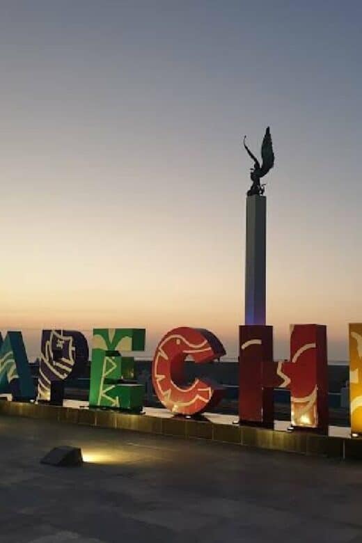 Qué hacer en Campeche - Letrero de colores